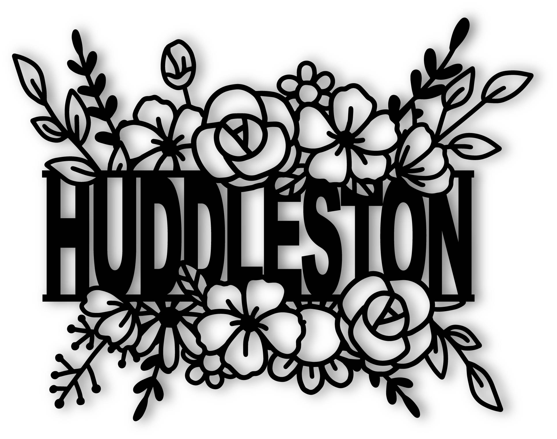 floral sign any word